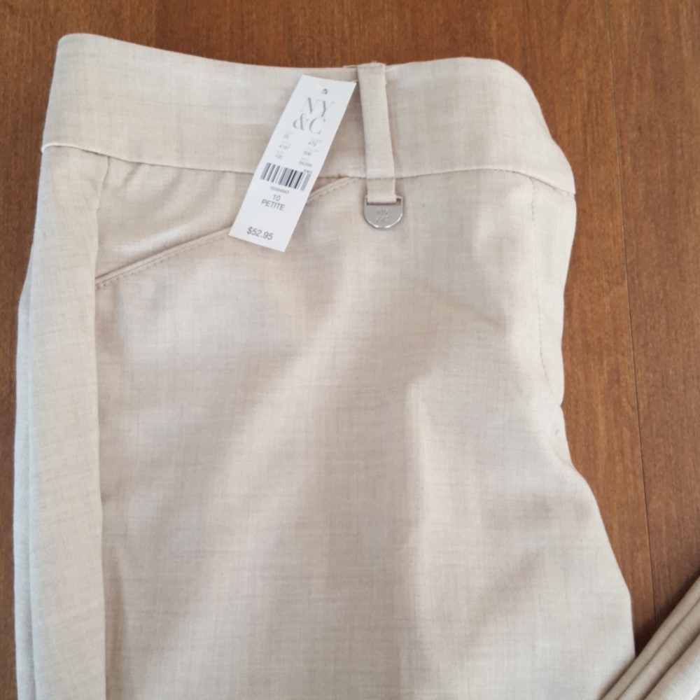 NWT New York & Company Stretch Tan Pants 10p